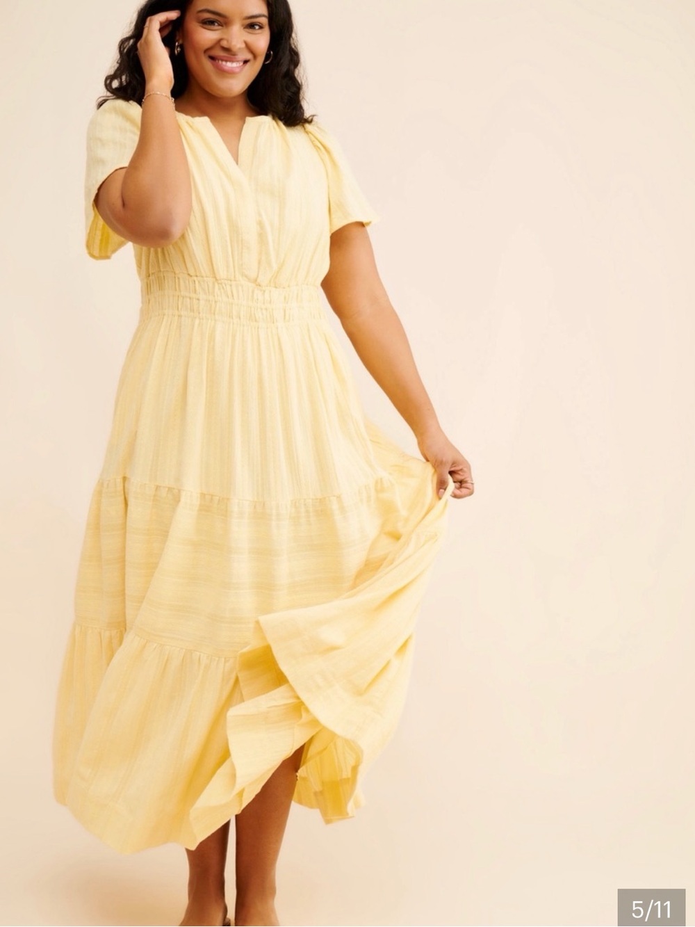 Anthropologie Somerset Maxi Dress in Canary - Picture 5 of 6
